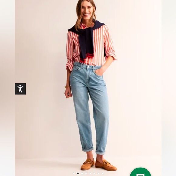 Boden Mid Rise Taper Jean size 30 light wash - Picture 7 of 9